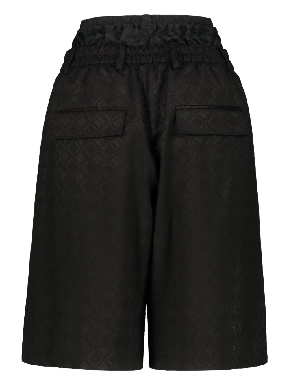 Marine Serre Moon Diamand Jacquard Shorts In Black