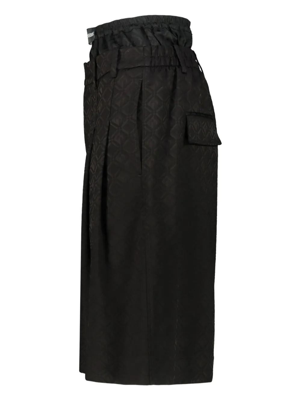 Marine Serre Moon Diamand Jacquard Shorts In Black