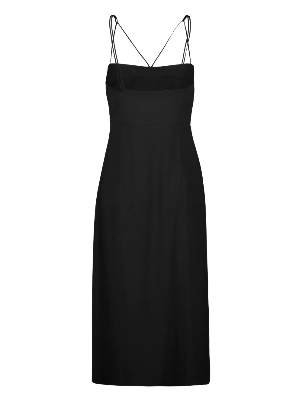 Drhope Horizontal Cuts Braided Straps Dress In Black