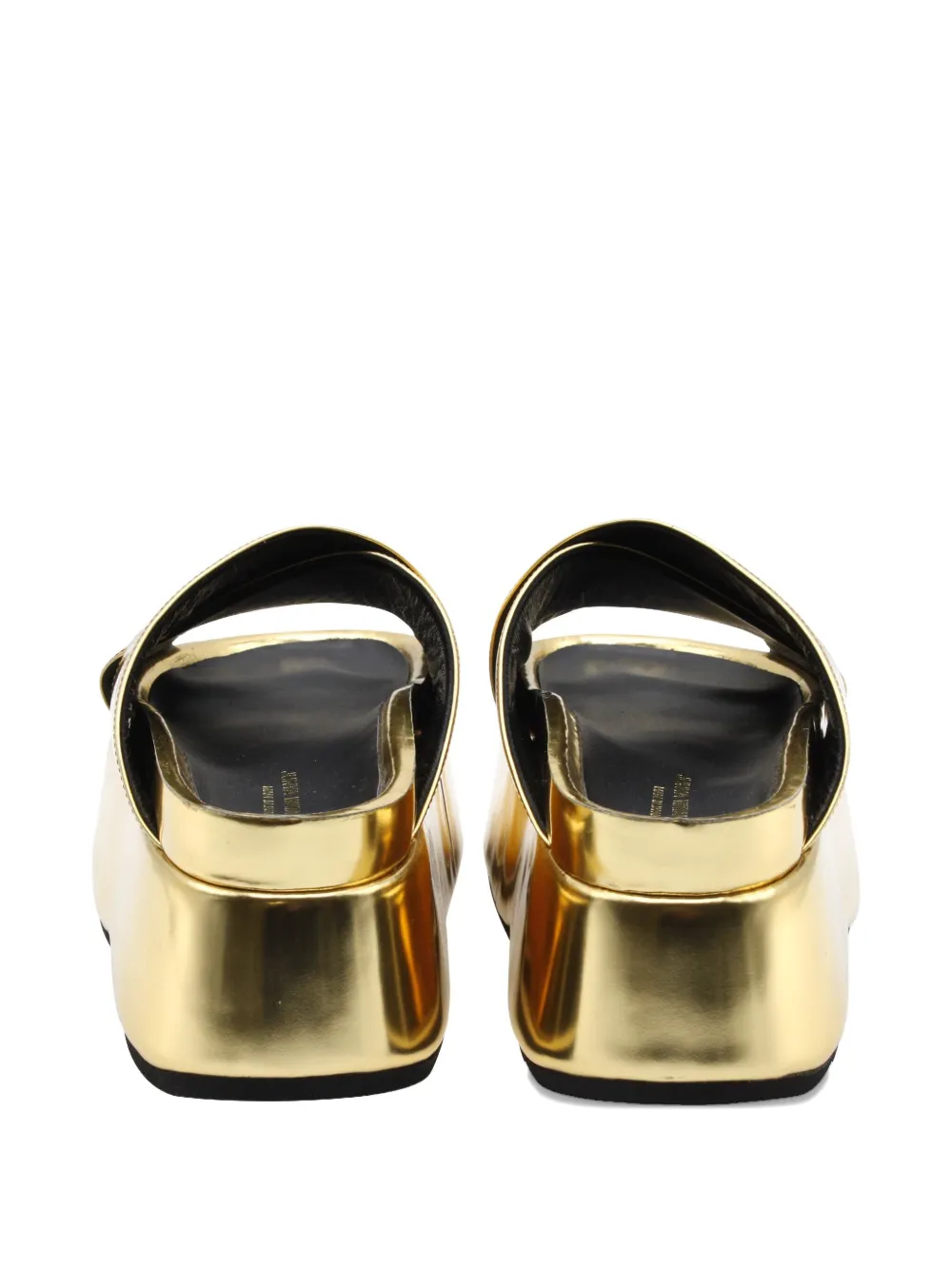 Junya Watanabe Metallic Platform Sandals In Gold