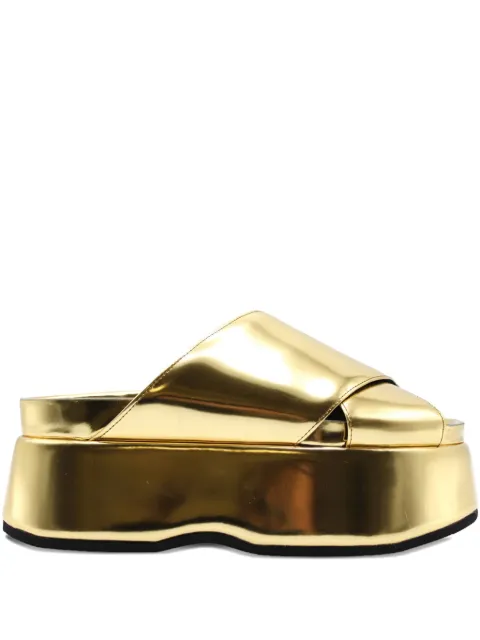 Junya Watanabe metallic platform sandals