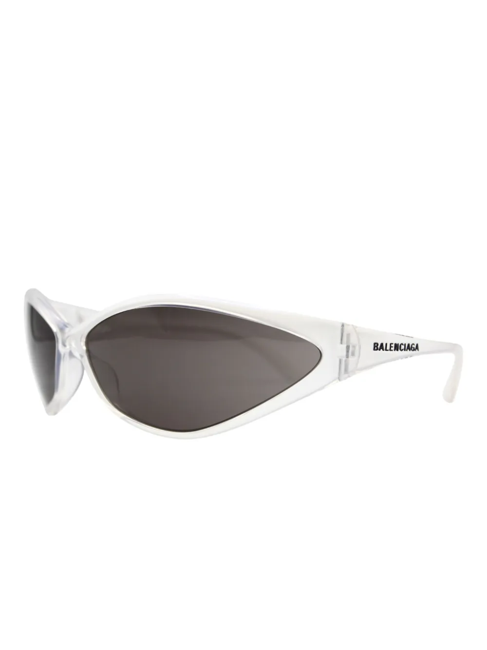 Balenciaga 90s zonnebril met ovaal montuur - Wit