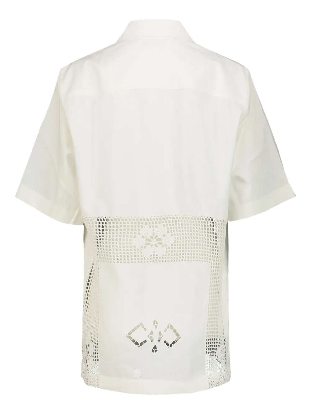 Marine Serre Shirt met geborduurde zak Wit