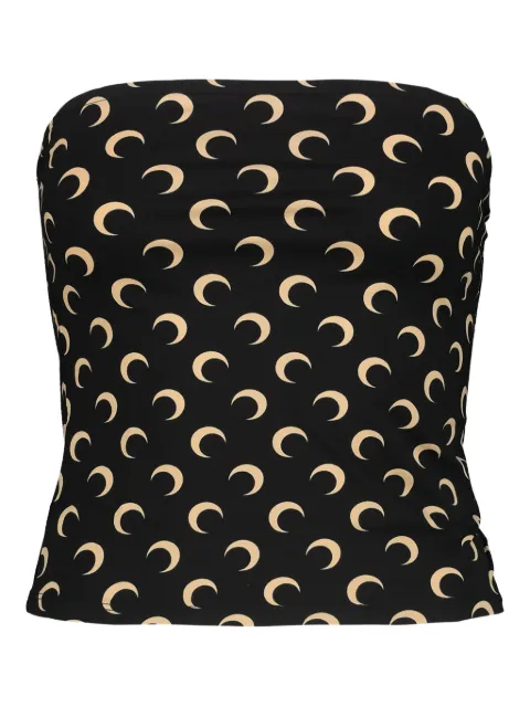 Marine Serre top con lunas estampadas
