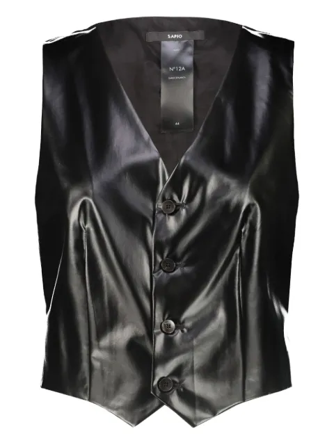 SAPIO coated buckle waistcoat