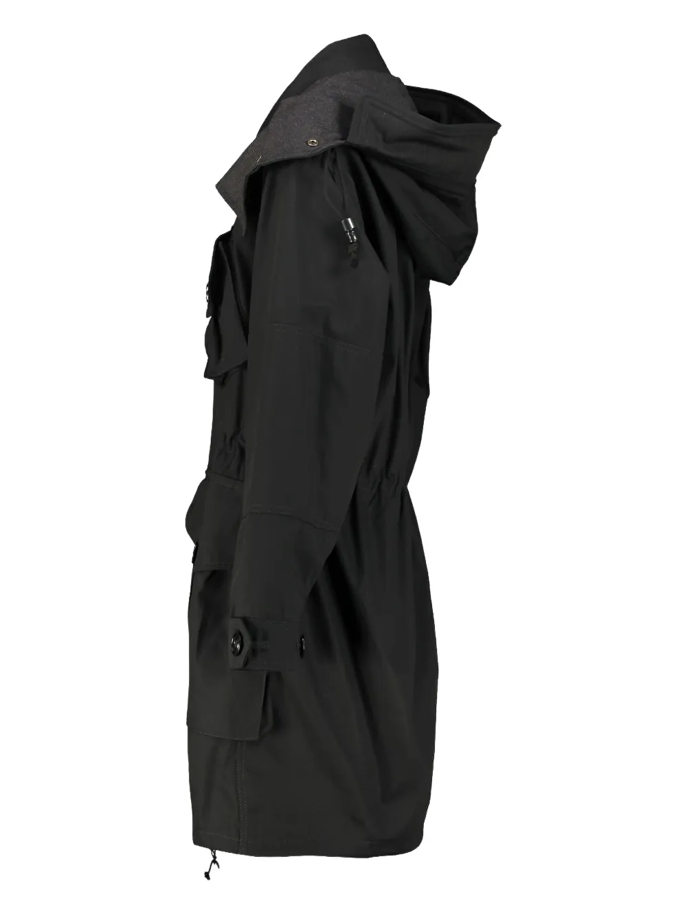 Maison Margiela Hooded Cotton Jacket In Blue