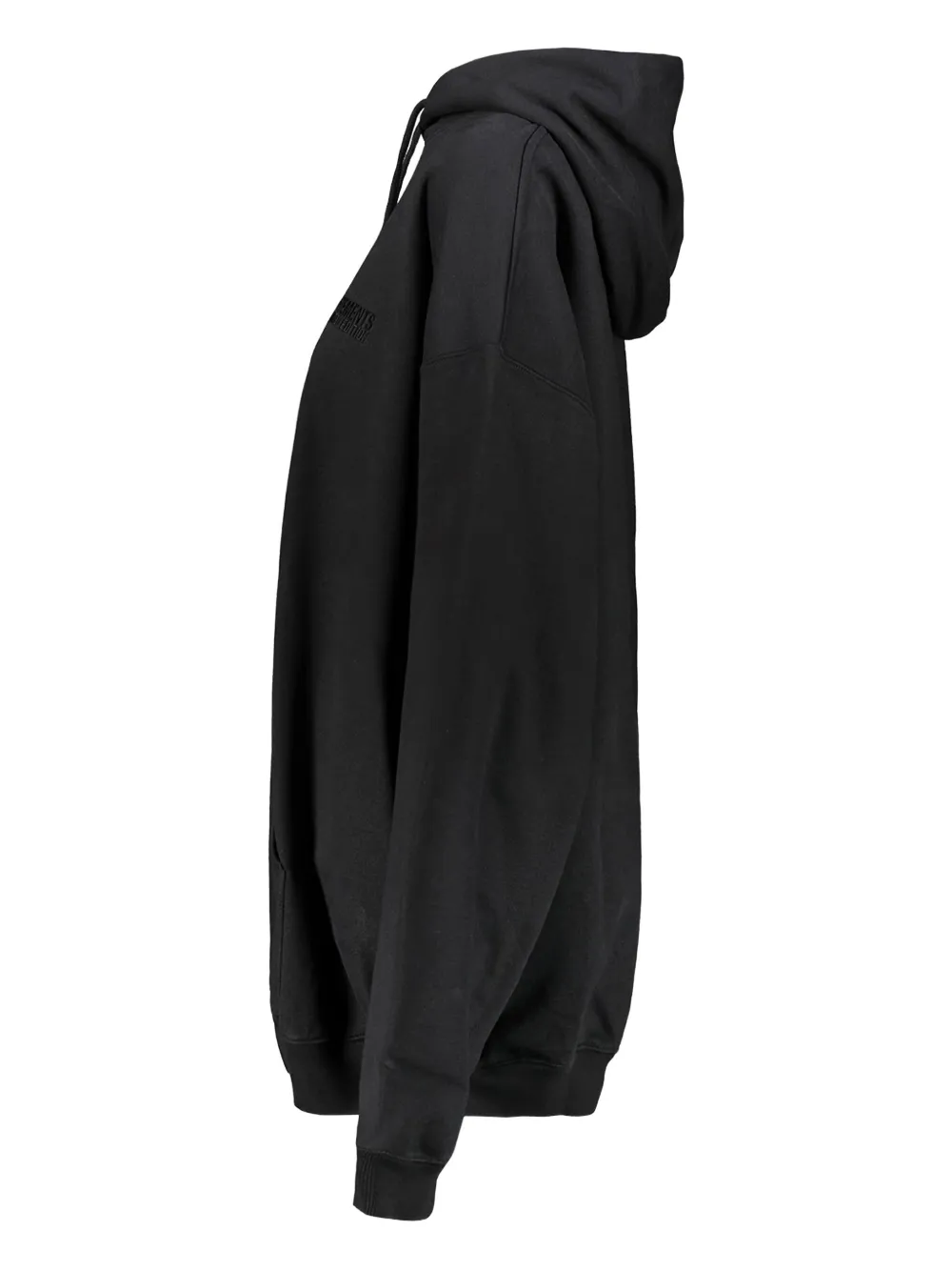 VETEMENTS Katoenen hoodie met geborduurd logo Zwart