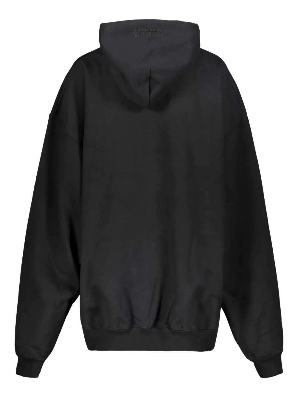 VETEMENTS Katoenen hoodie met geborduurd logo - Zwart
