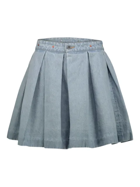 VETEMENTS pleated denim skirt