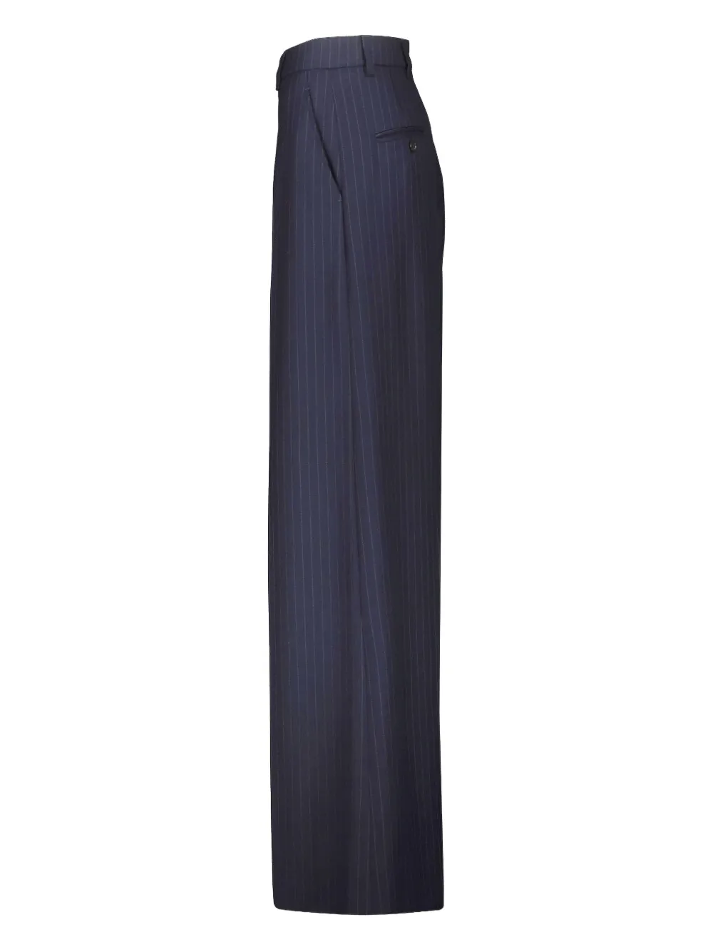 VETEMENTS Broek met krijtstreep en zijzakken - Blauw
