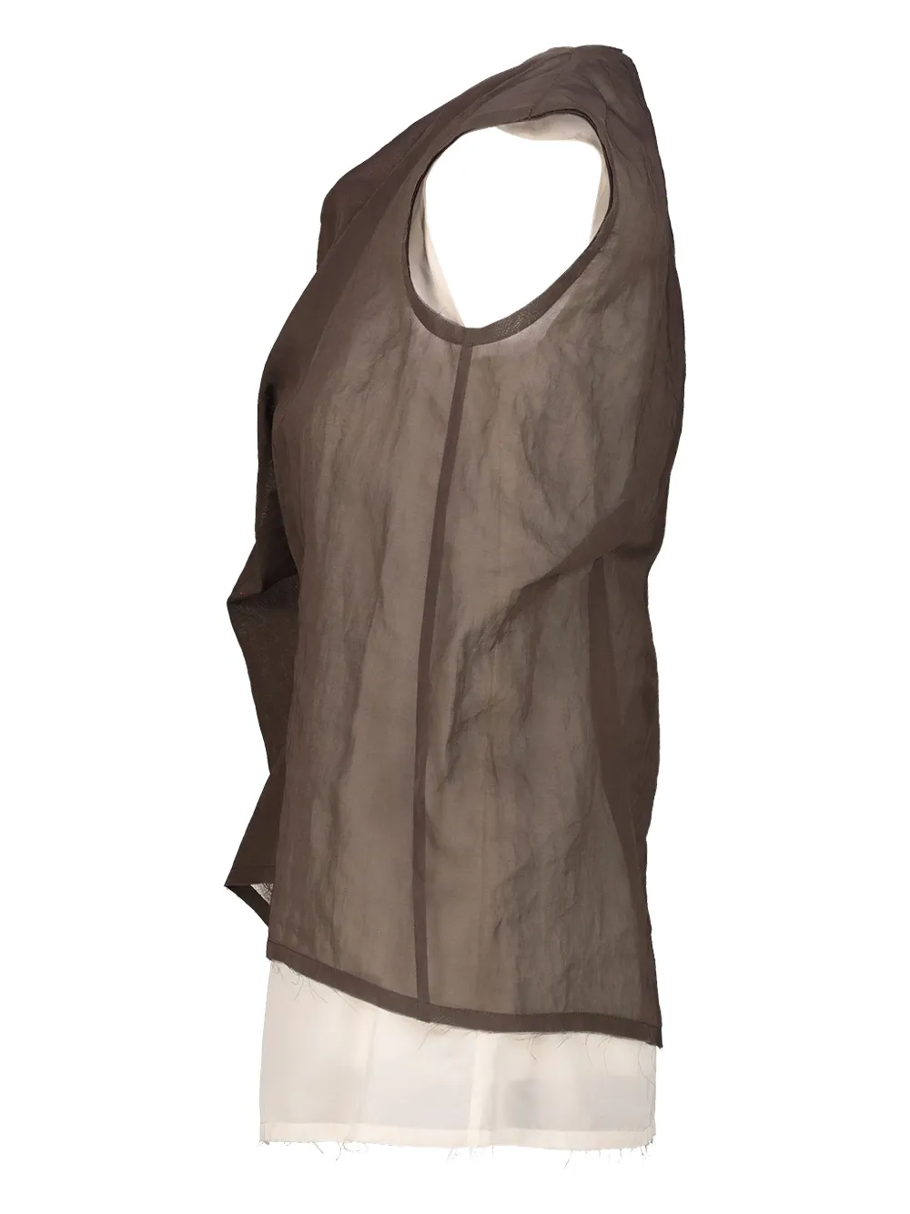 The Row Inawa Cotton Tank Top In Brown