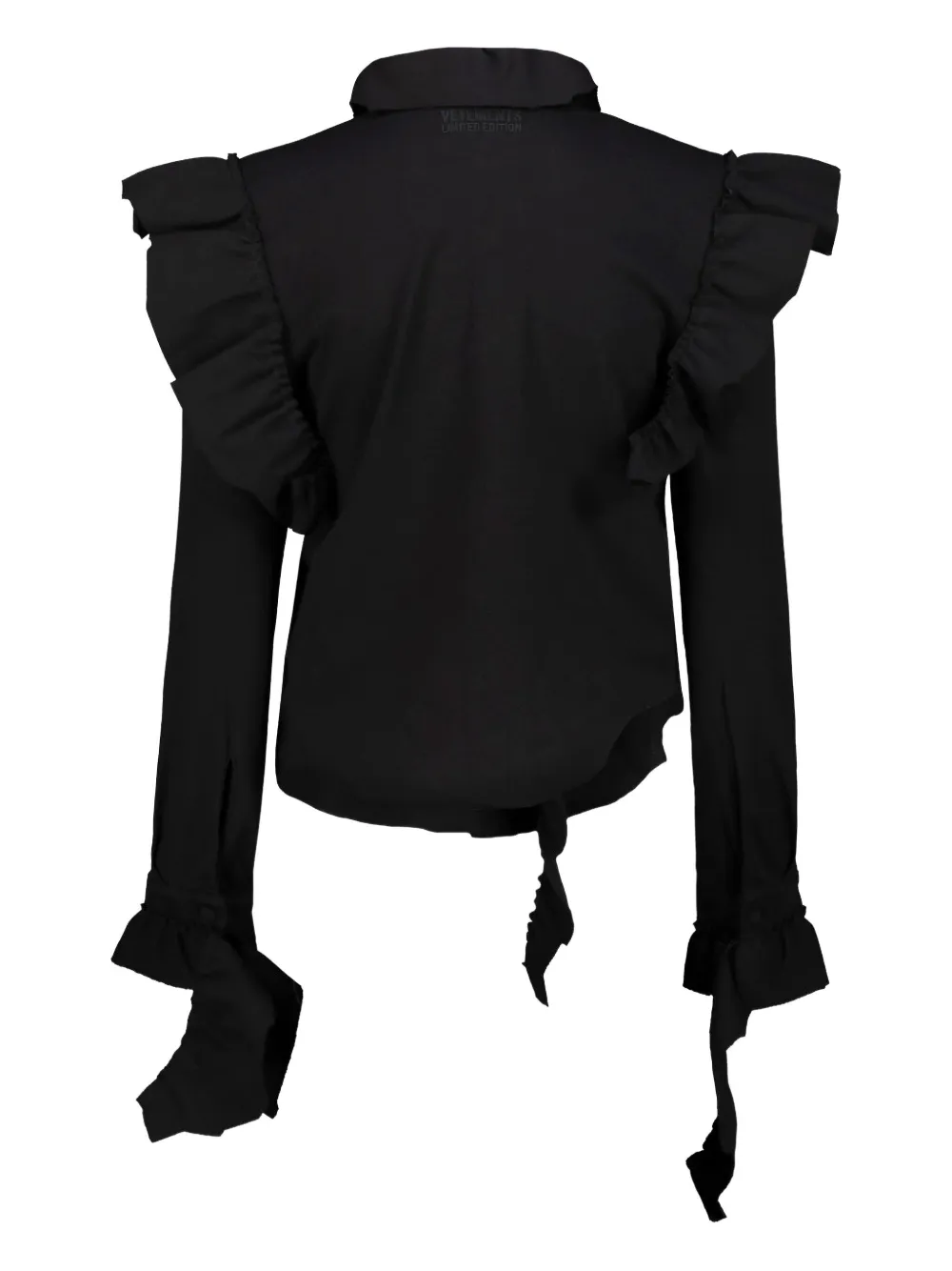 VETEMENTS Gedeconstrueerde blouse met ruches - Zwart