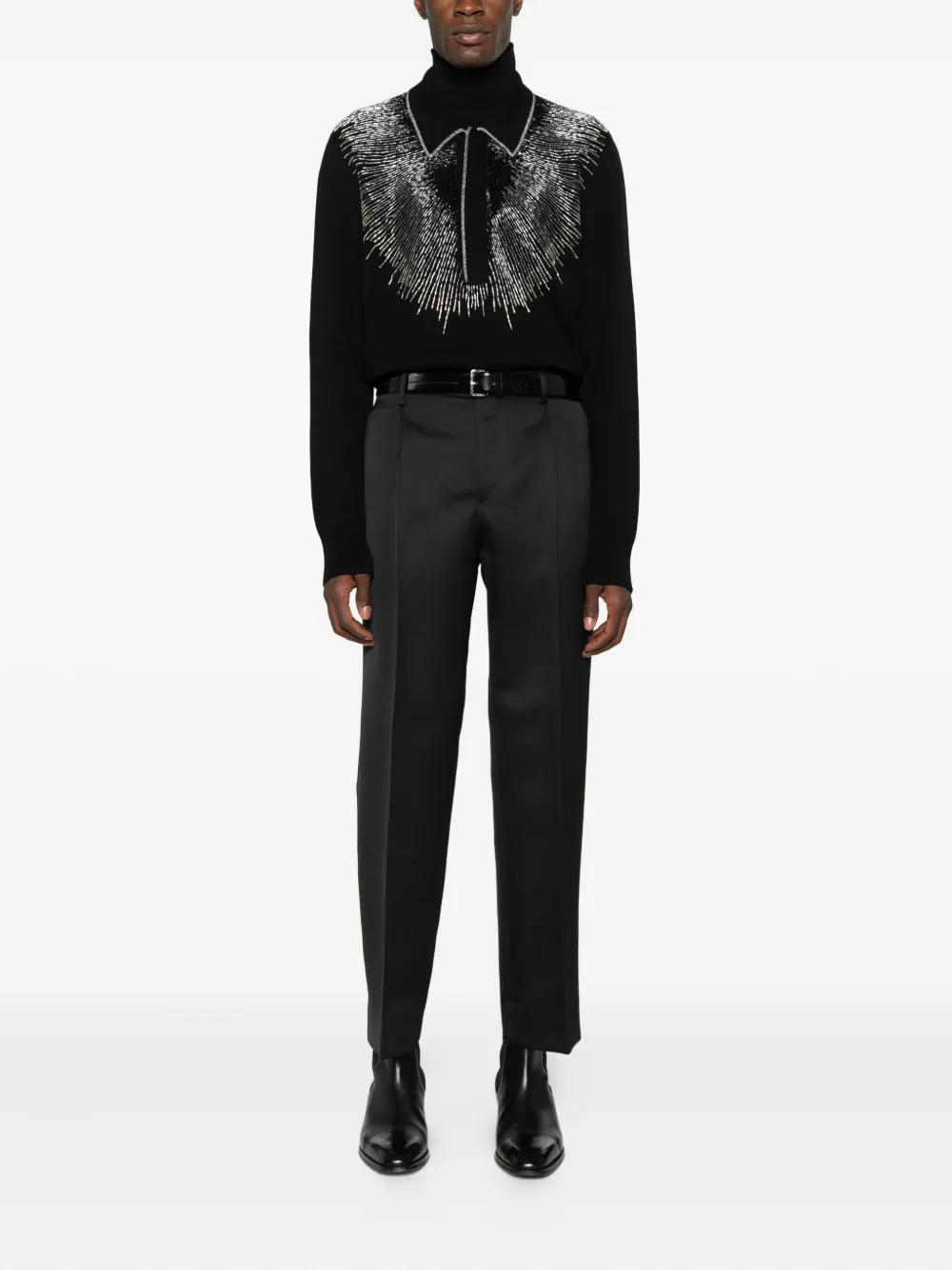 AMIRI Poloshirt met verfraaide kraag - Zwart