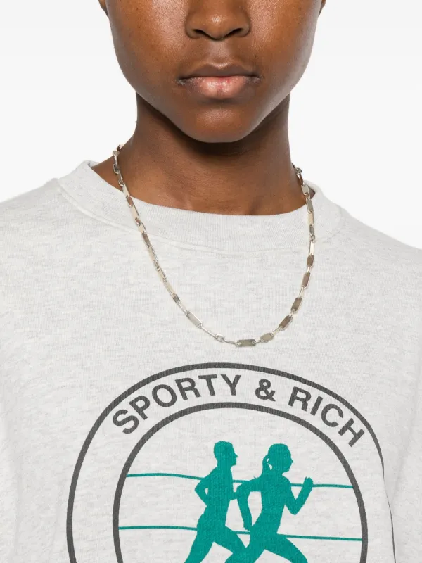 Adidas x Sporty & Rich Logo Sweatshirt | Grey | FARFETCH