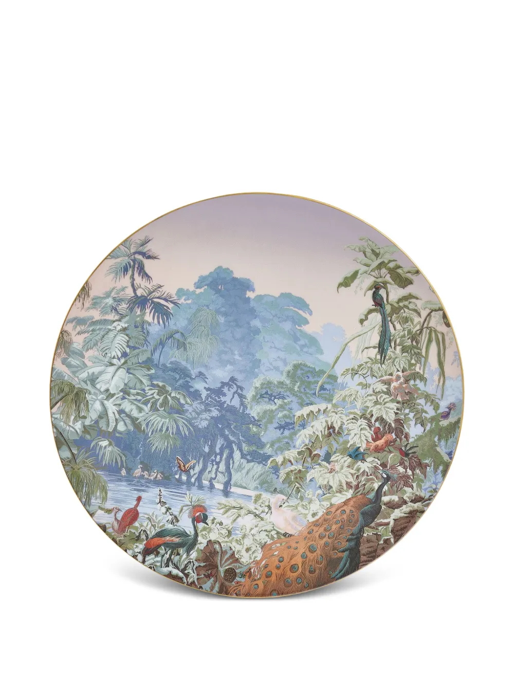 Haviland x Zuber Le Brésil round underplate (32cm) | Blue | Image 1