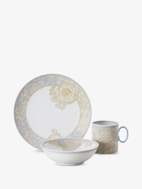 Versace Home barocco-print kids tableware (set of three)