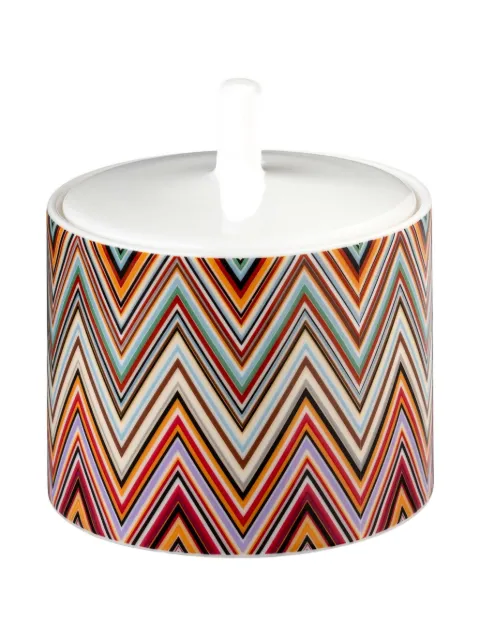Missoni Home azucarero con motivo en zigzag (9 cm x 9 cm)