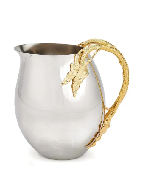 L'Objet leaf-handle pitcher (21cm x 14cm)
