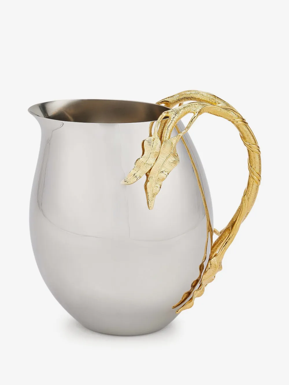 L'Objet leaf-handle pitcher (21cm x 14cm) | Silver | Image 1