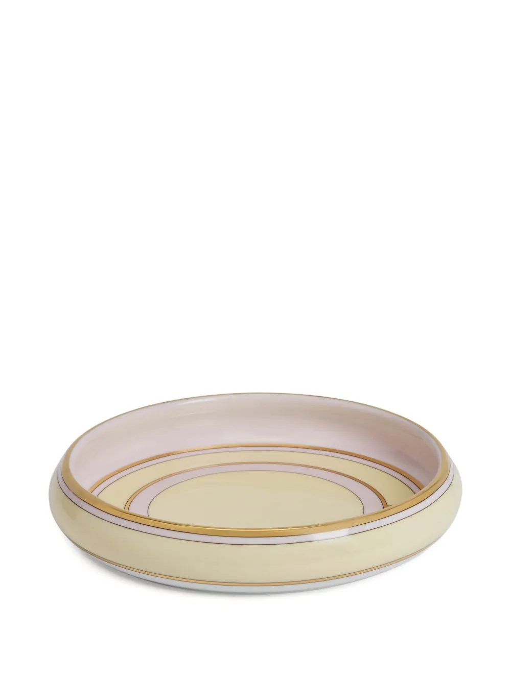 GINORI 1735 Diva Porzellantablett mit rundem Wechsel (3cm x 17,4cm) - Gelb
