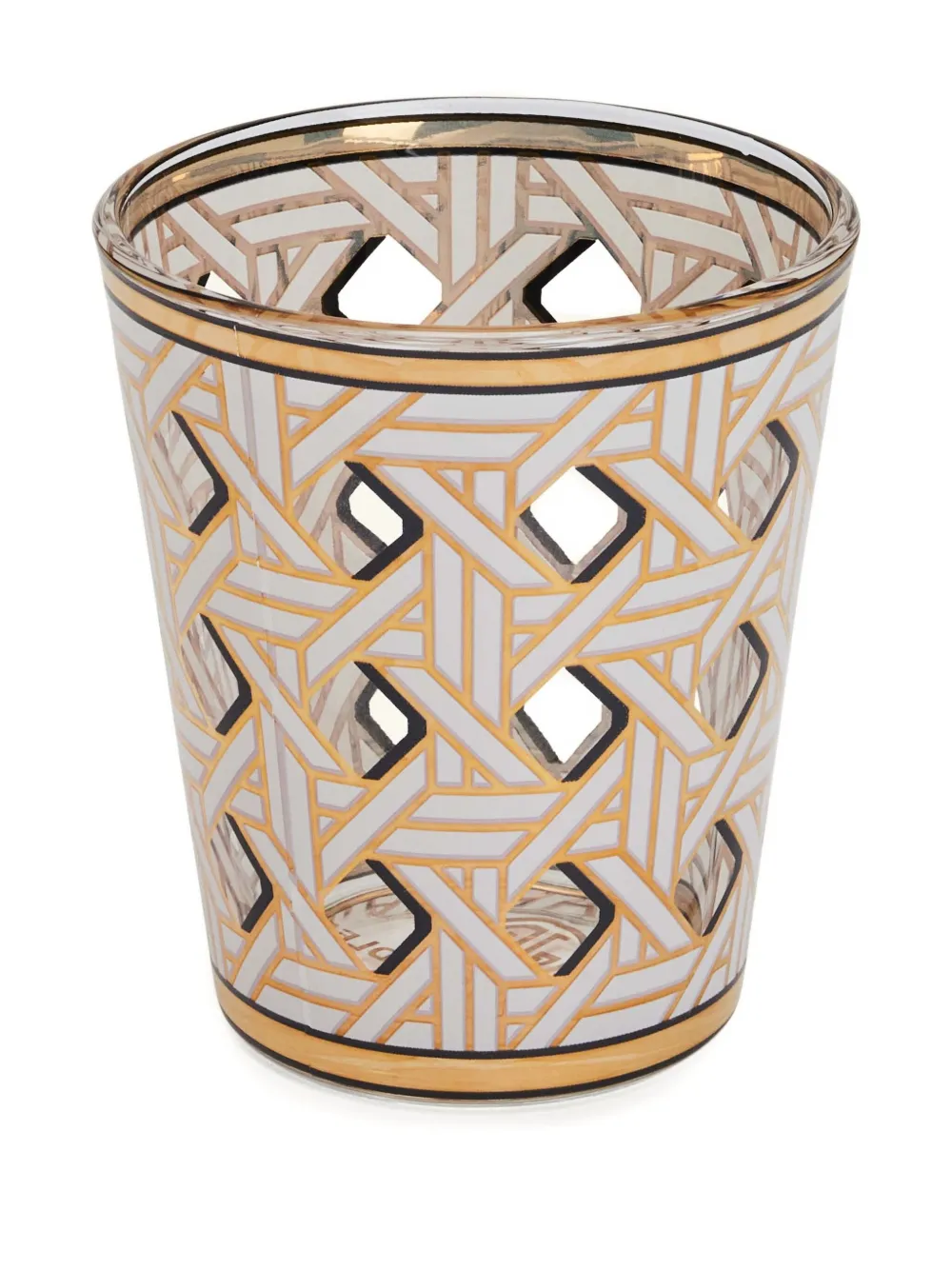Jonathan Adler geometric-pattern drinking glass (set of four) | Gold | Image 1