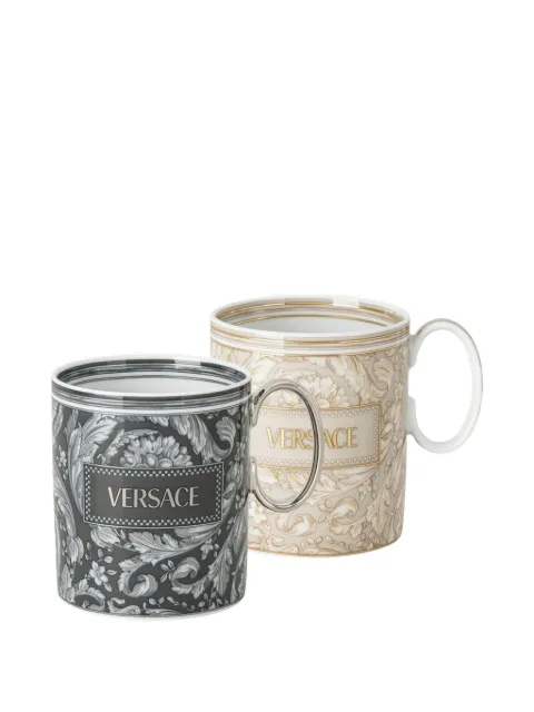 Versace Home barocco logo-detail mug set (set of two)