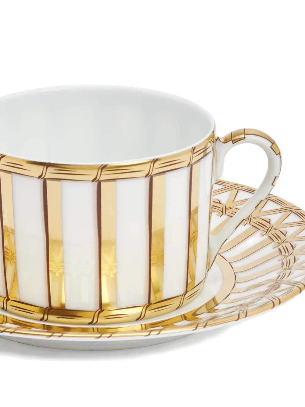 Pinto Paris Vannerie Tea Cup And Saucer In Gold