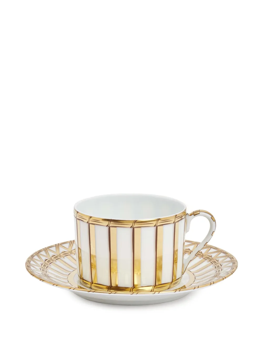 Pinto Paris Vannerie tea cup and saucer | White | Image 1