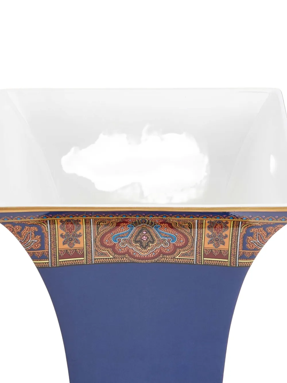 Etro Home Cachemire Patterned Vase In Blue