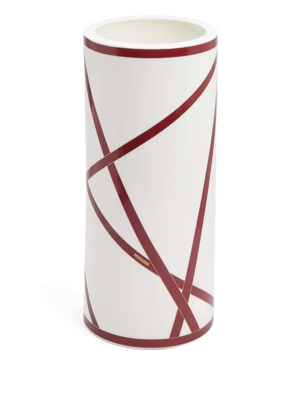 Missoni Home Nastri round vase (36cm x 16cm) - Wit