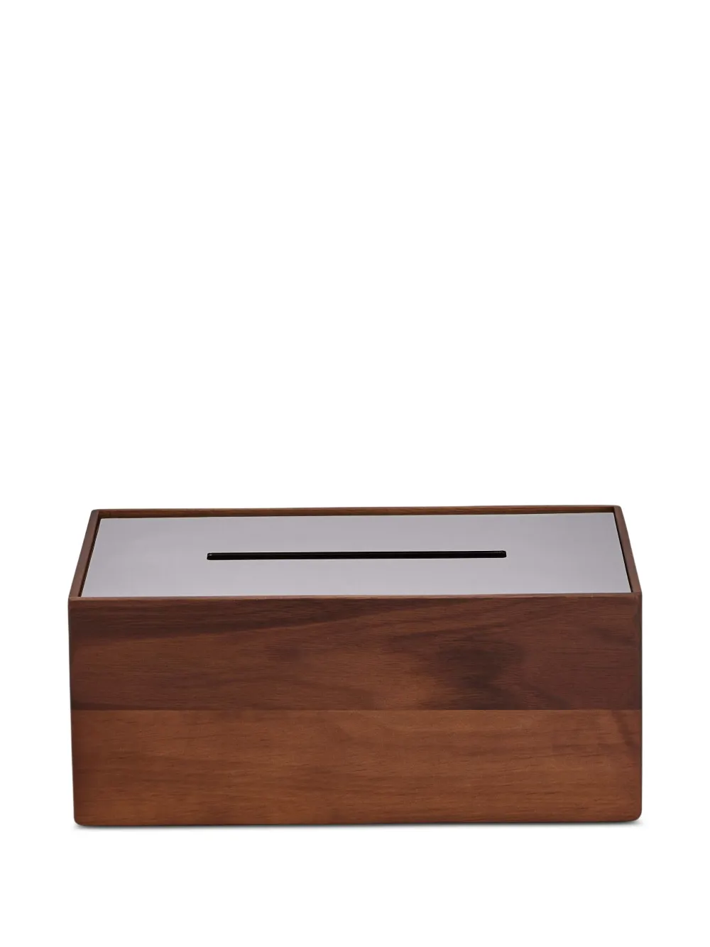 Christofle walnut tissue box (24cm x 10cm) | Brown | Image 1
