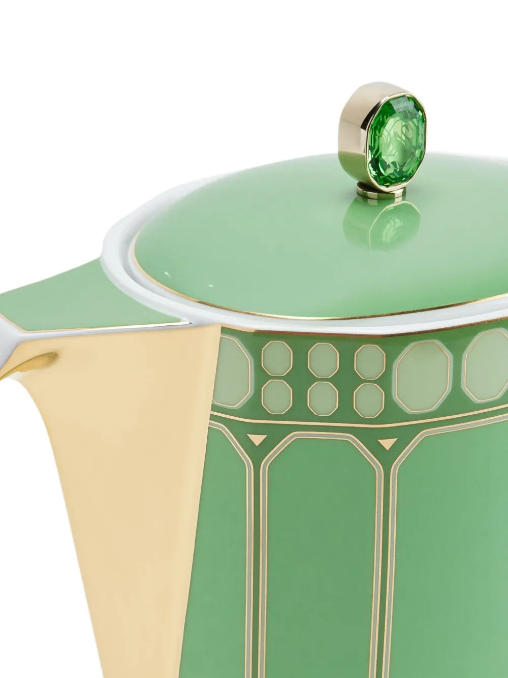 Rosenthal X Swarovski Signum Fern Coffee Pot (40oz) In Green