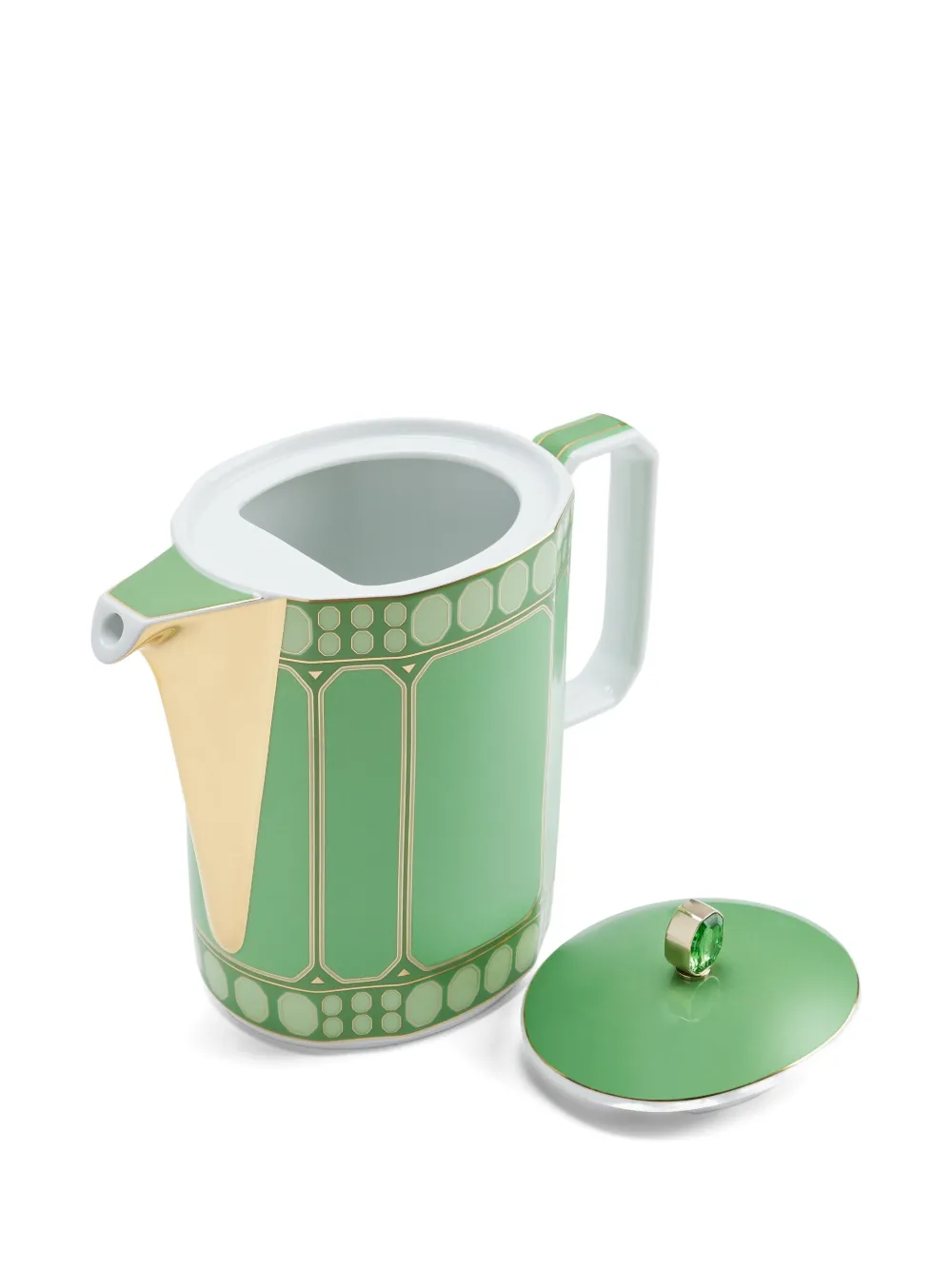 Rosenthal X Swarovski Signum Fern Coffee Pot (40oz) In Green