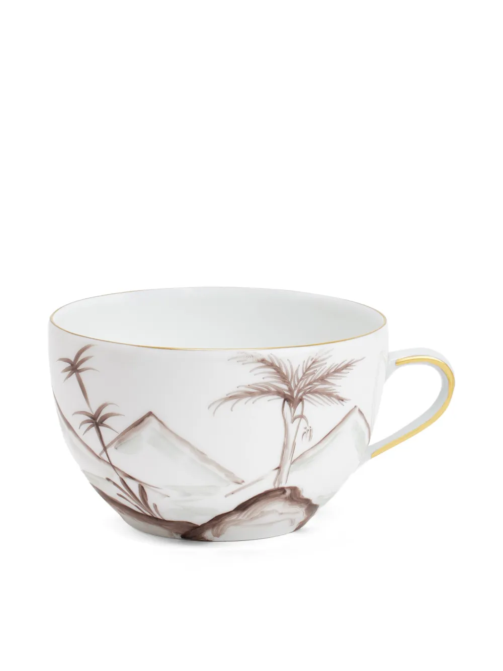 Marie Daage Bamboo Colonies Coffee Cup And Saucer (11cmx17cm) In White
