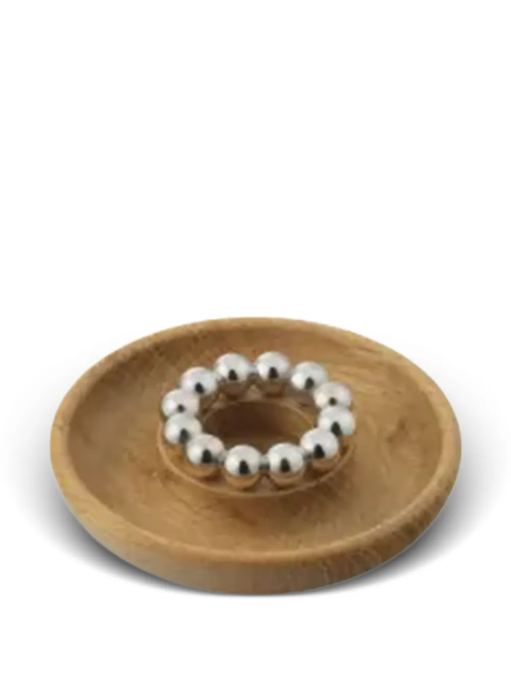 Christofle  perles beaded oak candle holder (8cm) | Candle Holders | Image 2