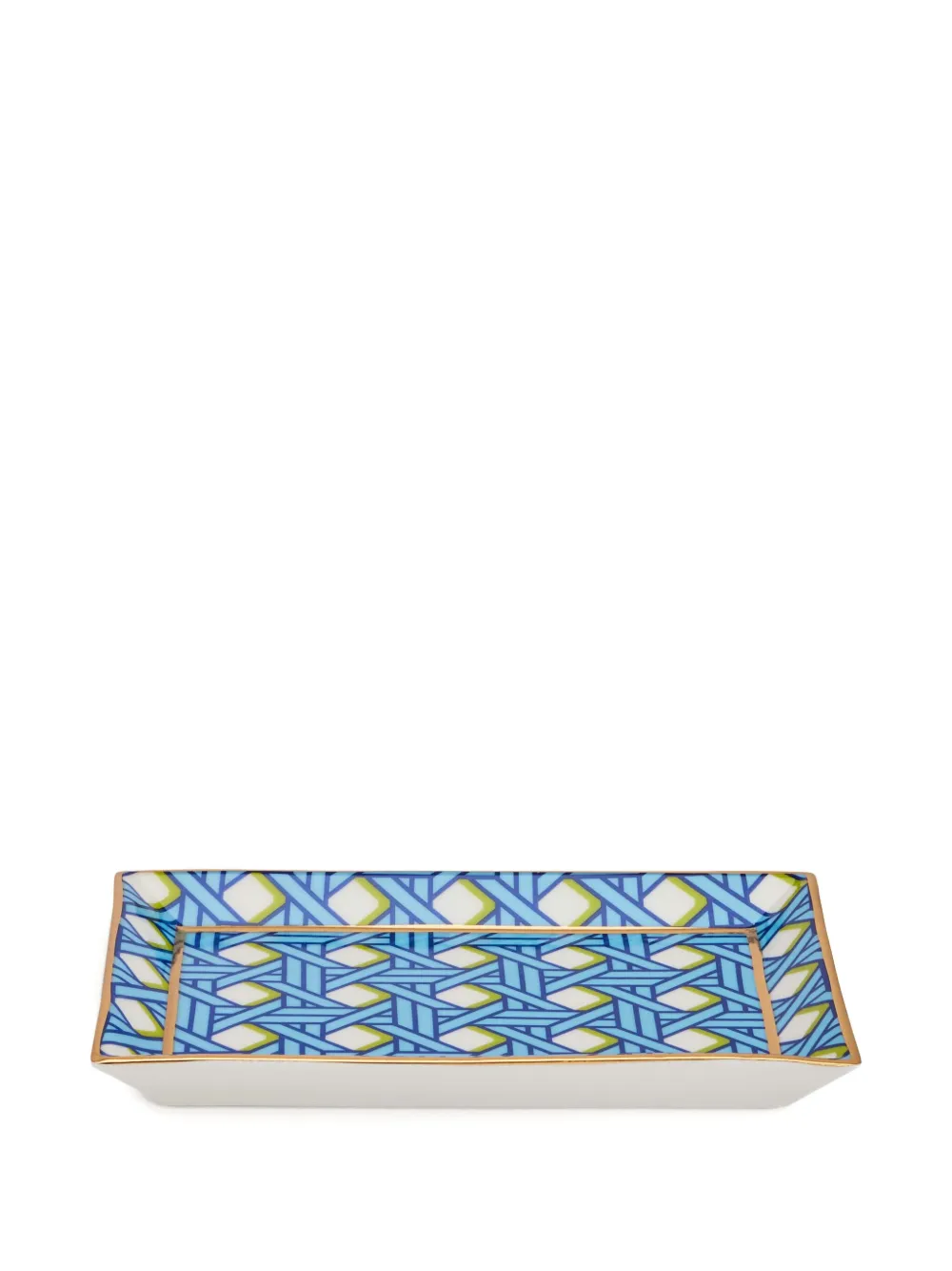 Jonathan Adler small basketweave rectangle trinket tray (18cm x 12cm) | Assiettes & plateaux décoratifs | Image 2