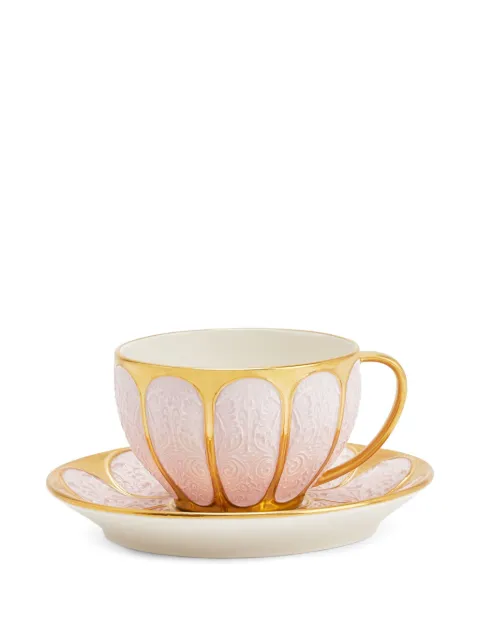 VILLARI Amour embossed tea cup & saucer 