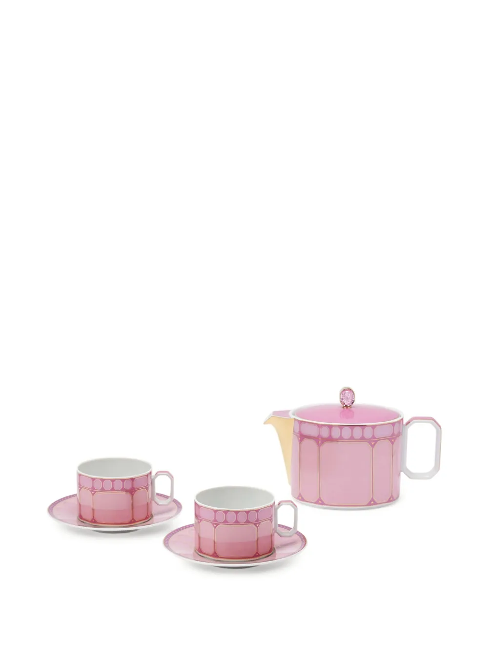 Rosenthal service à thé Signum à motif géométrique | rose | Image 1