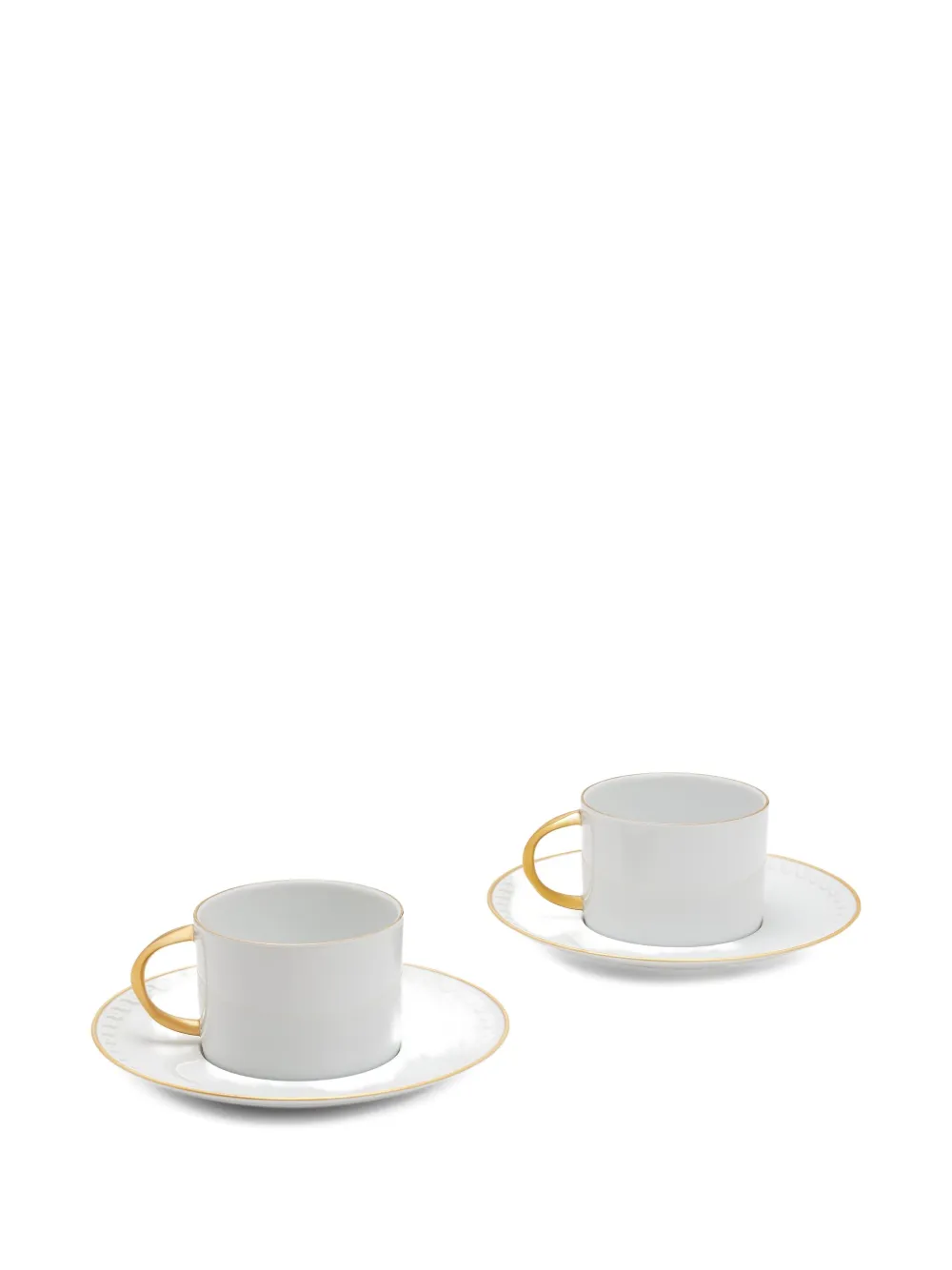 L'Objet Neptune tea cup & saucer (set of two) | White | Image 1