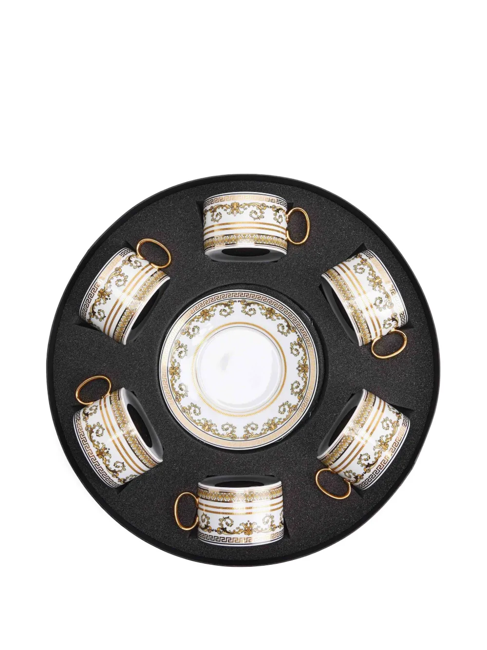 Versace Home Virtus Gala Tea Cup & Saucer (set Of Six) In Neutral