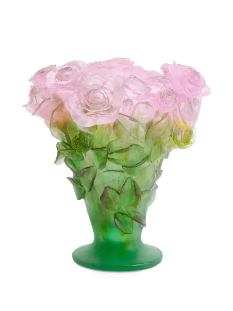 Daum roses medium vase