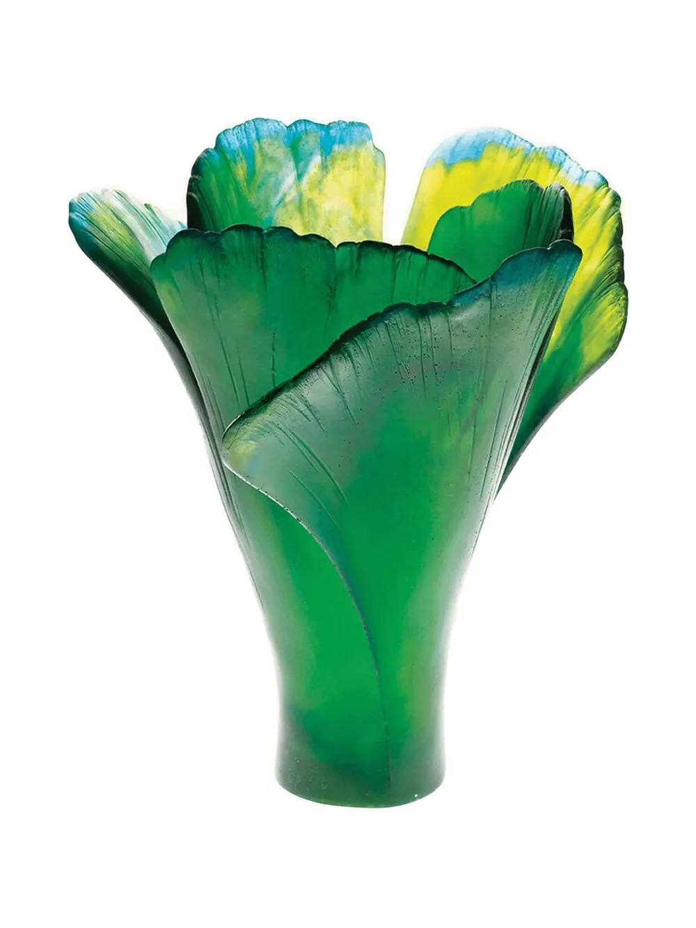 Daum ginkgo medium vase | Green | Image 1