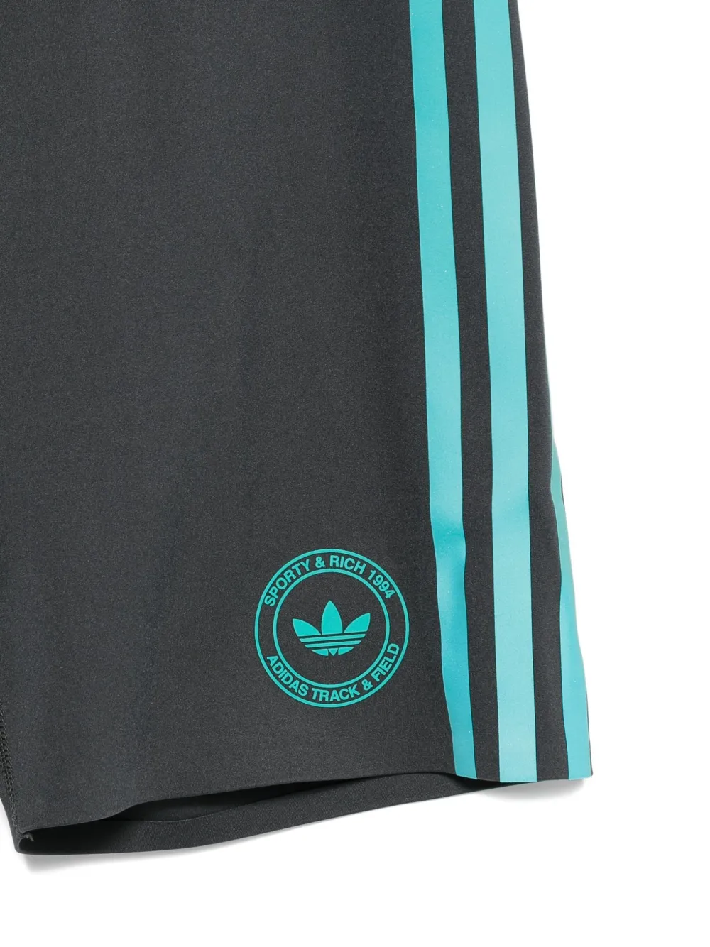 Adidas Originals Three-stripes Logo Shorts In Black