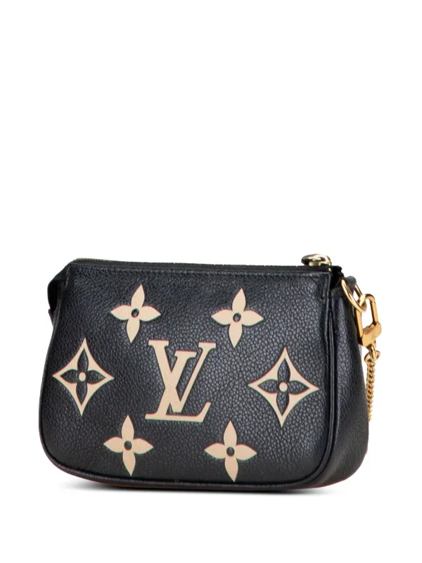 Louis Vuitton Pre-Owned 2021-2025 Bicolor Monogram Empreinte Mini Pochette  Accessoires Handbag Black FARFETCH IN