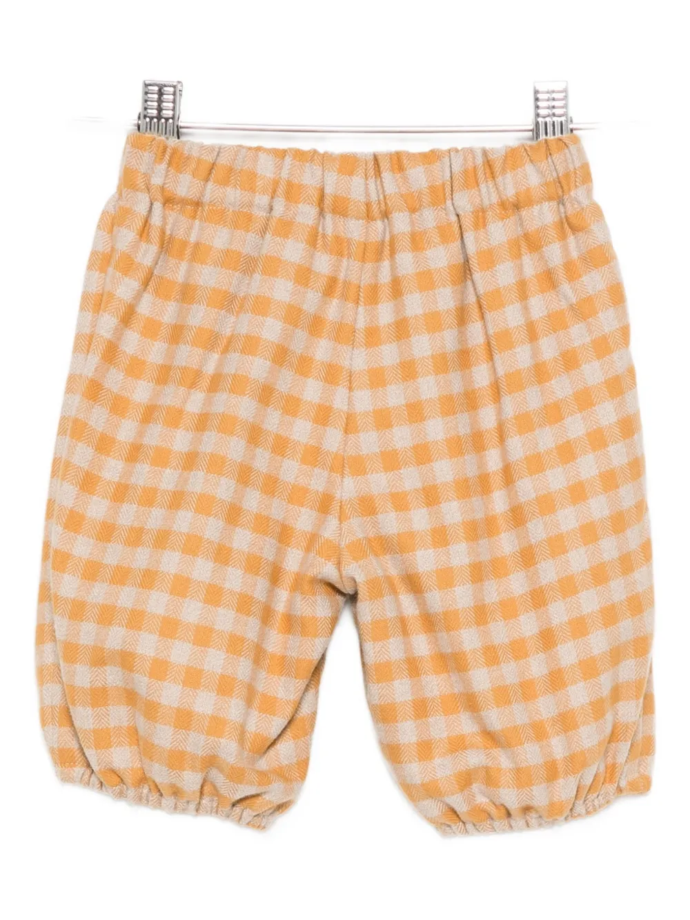 La Stupenderia button-fastening checked shorts - Oranje
