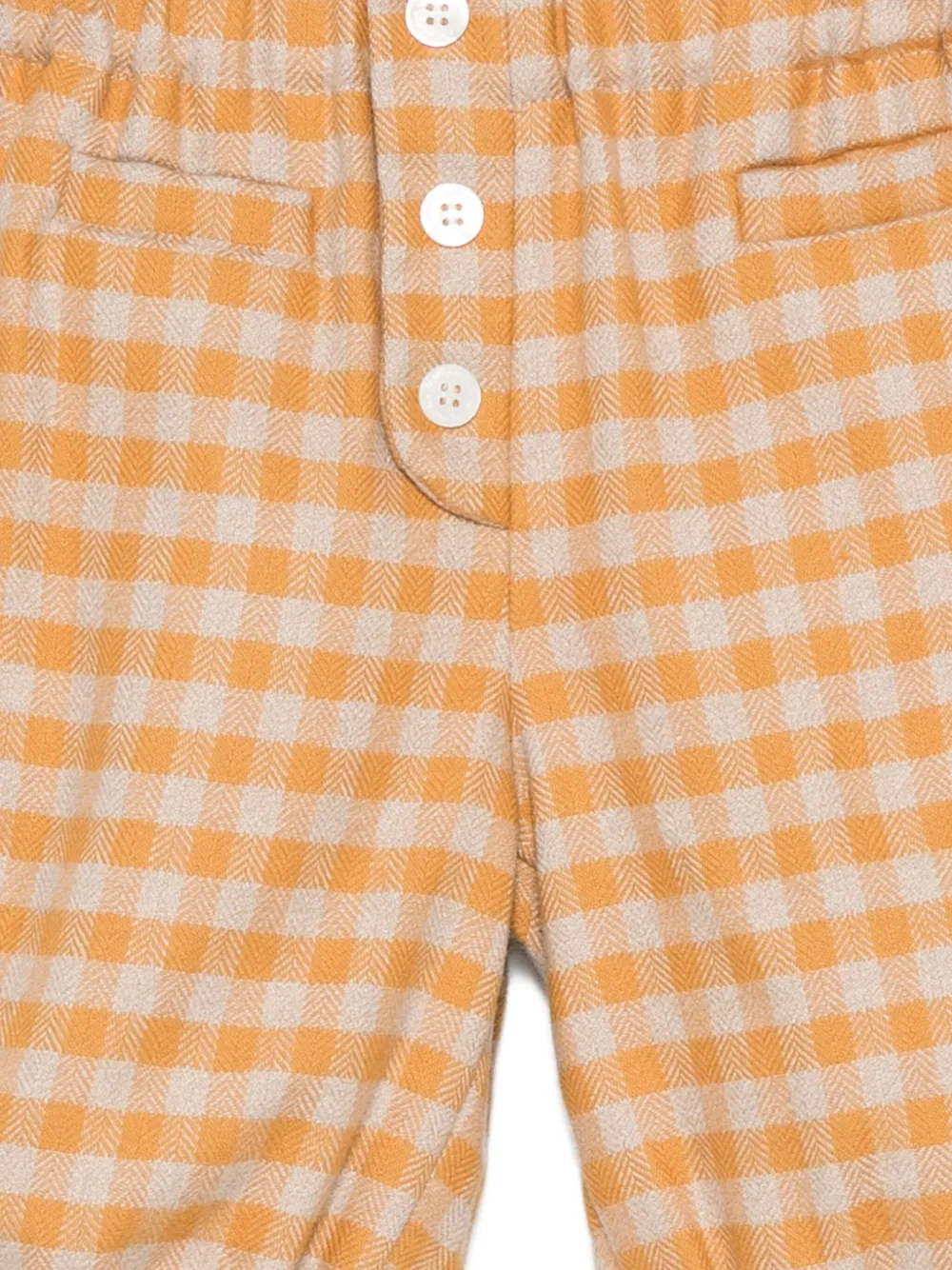 La Stupenderia Geruite shorts met knoopsluiting Oranje