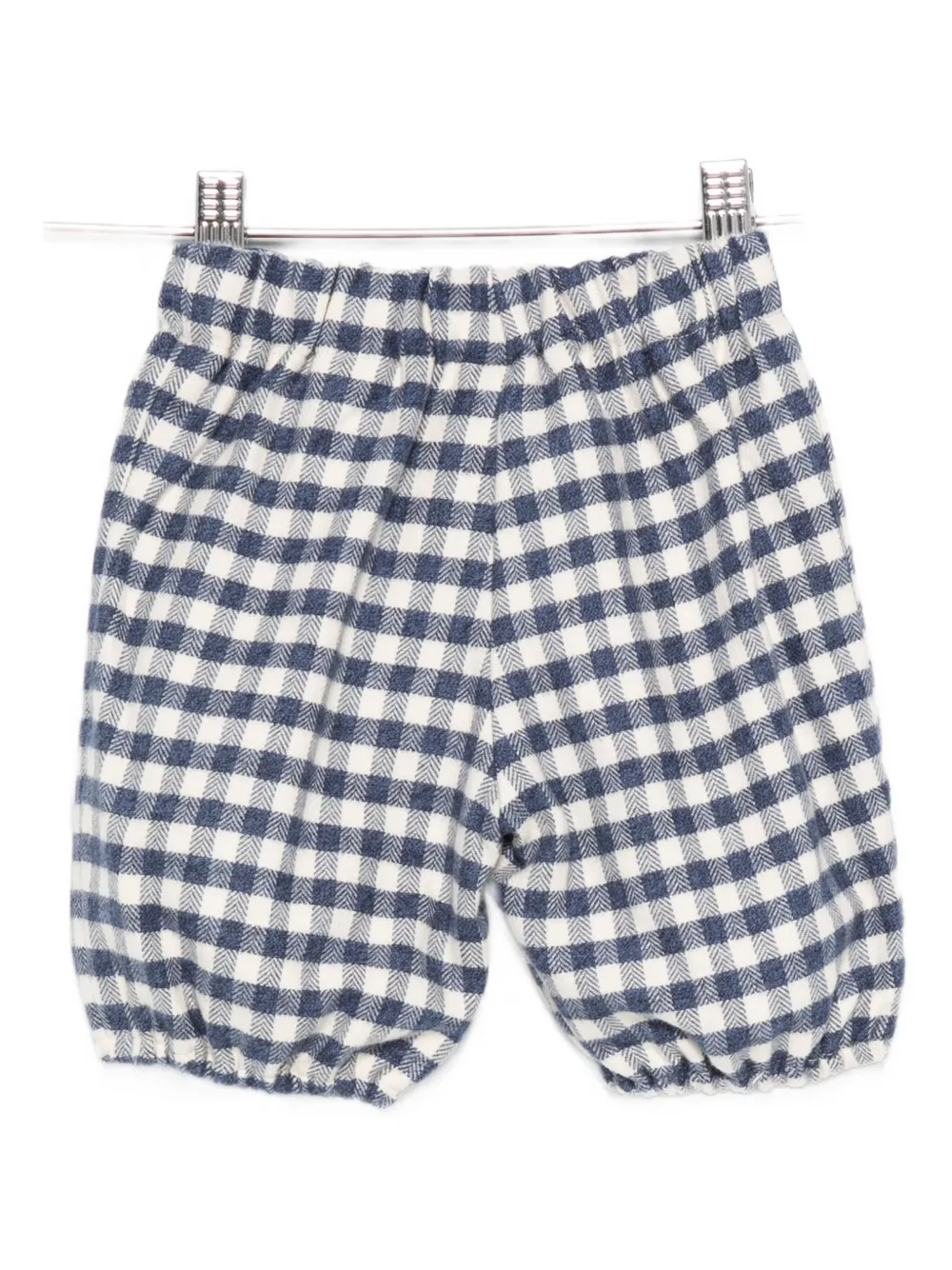 La Stupenderia button-fastening checked shorts - Blauw