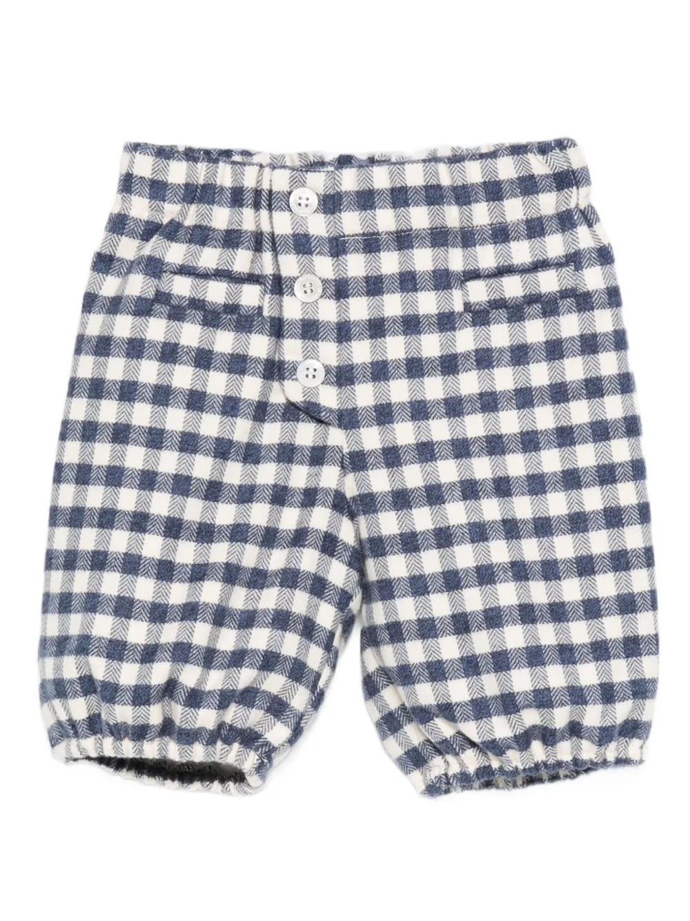 La Stupenderia button-fastening checked shorts | Blue | Image 1
