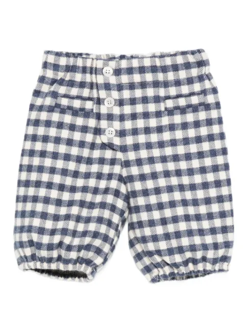 La Stupenderia button-fastening checked shorts
