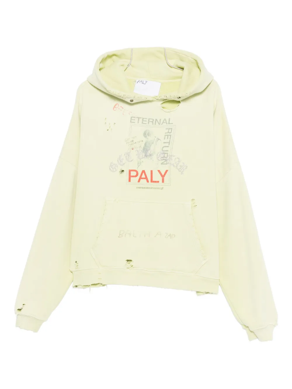 Paly Distressed-effect Hoodie In Neutral